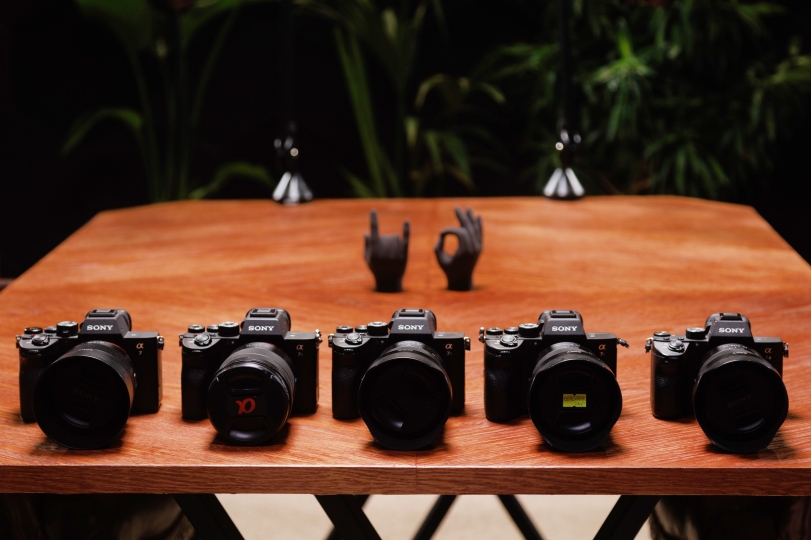 Студия для записи подкастов с видом на Москву