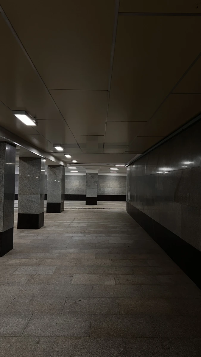 Безлюдный переход на Лужниках