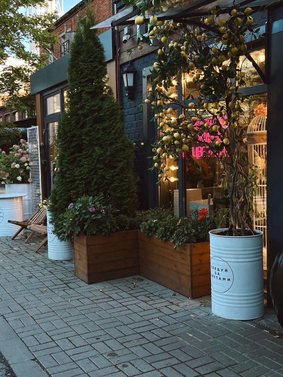 Фасад магазина "Следуй за цветами"