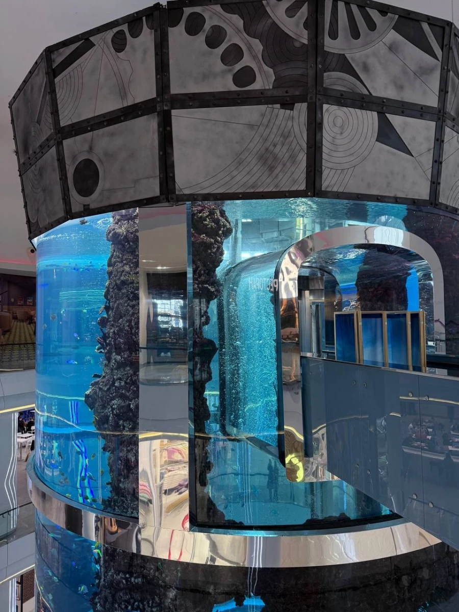 Панорамный лифт в аквариуме