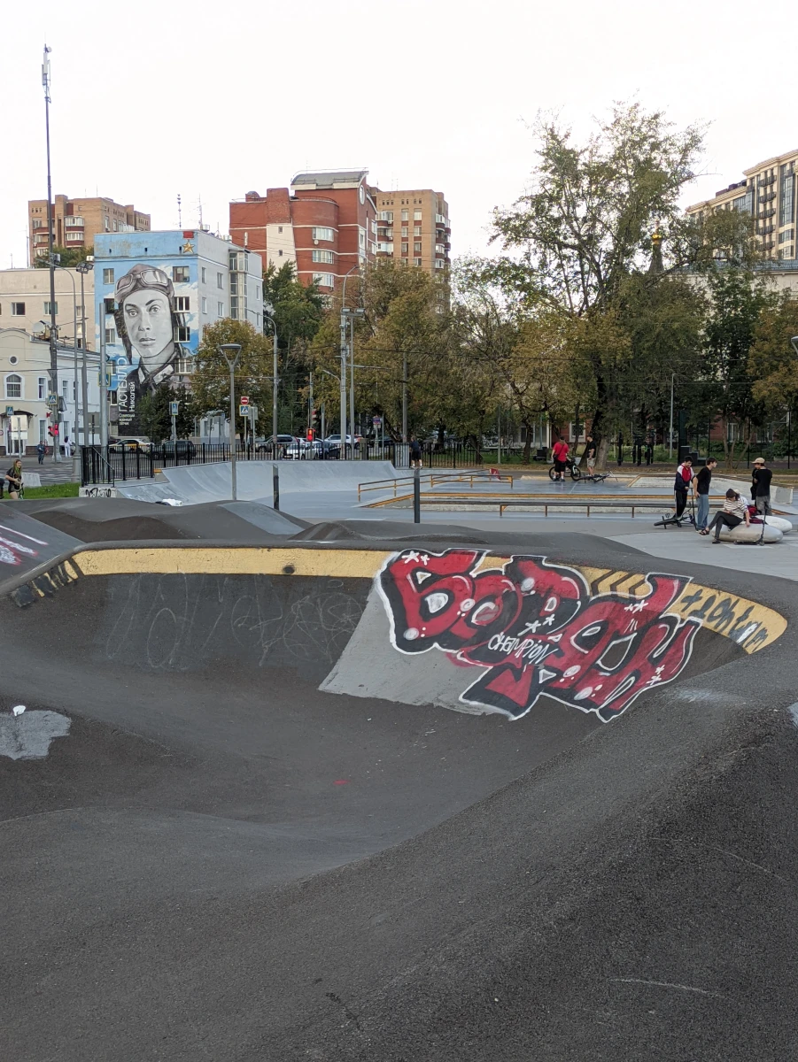 Скейт-парк и детская площадка