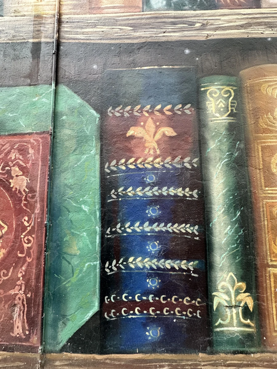 Граффити девушка с книгой