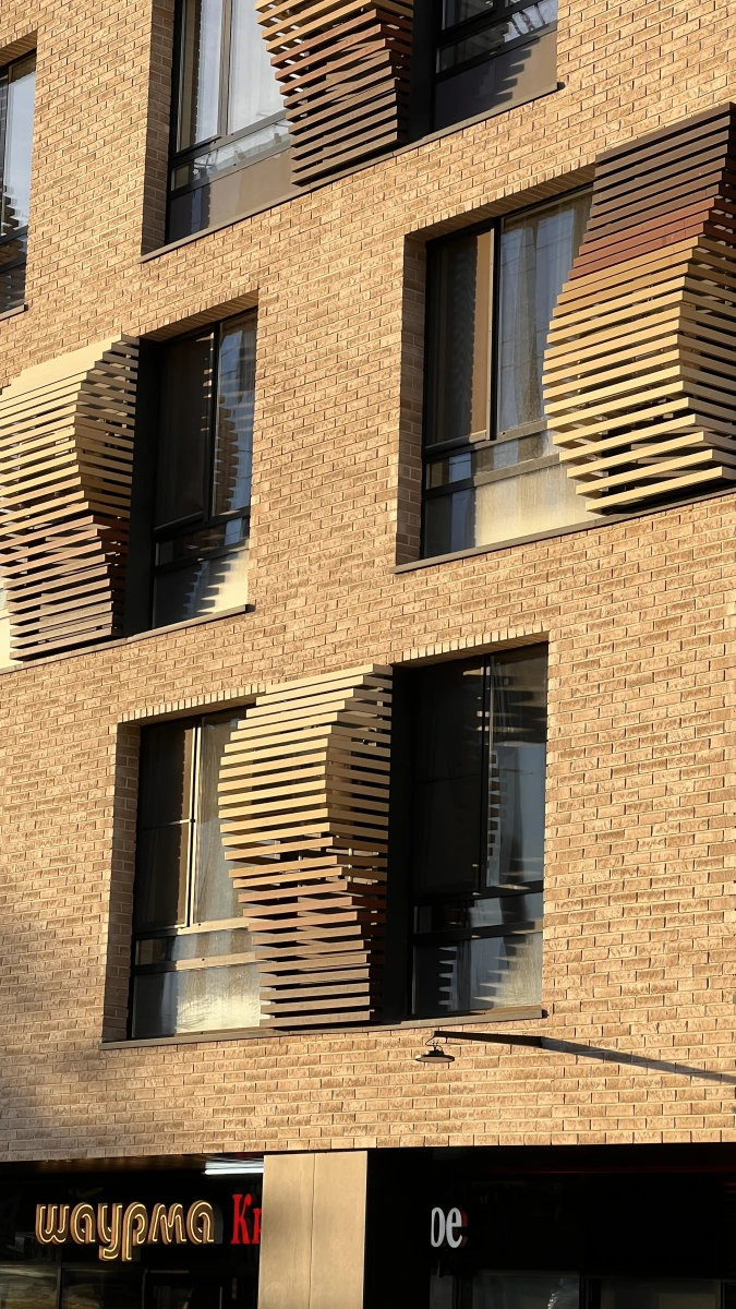 Необычный фасад в ЖК  Level Павелецкая