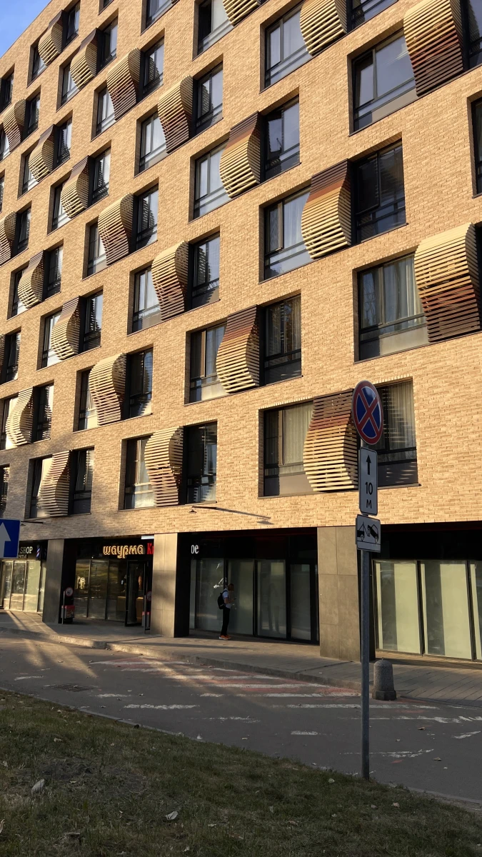 Необычный фасад в ЖК  Level Павелецкая