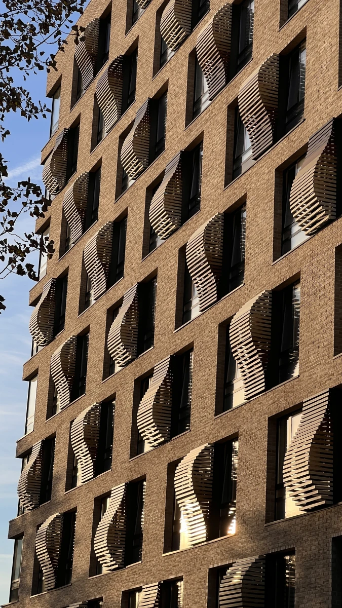 Необычный фасад в ЖК  Level Павелецкая