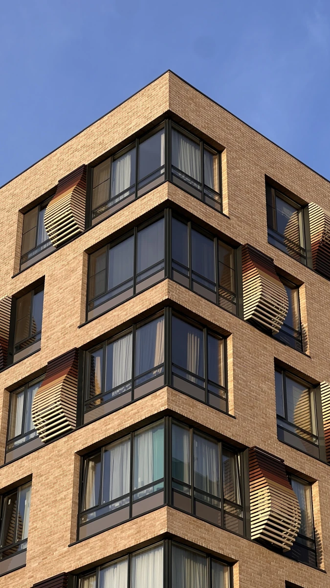 Необычный фасад в ЖК  Level Павелецкая